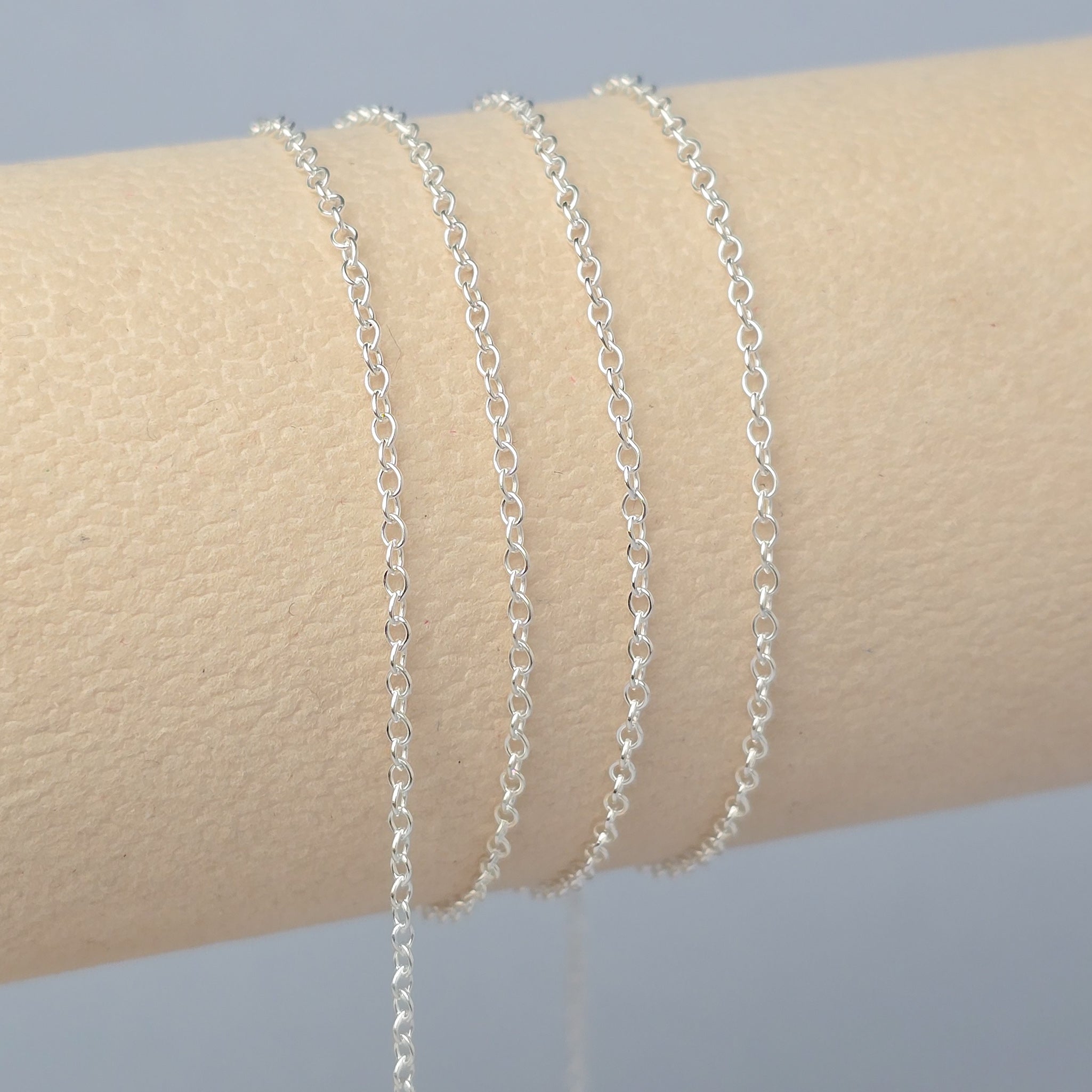 1.7mm Cable Chain - 14k Gold Filled & 925 Sterling Silver Sterling Silver / 1 Meter
