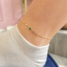 3mm & 4mm Round Birthstone Connector Charm Connector Charms