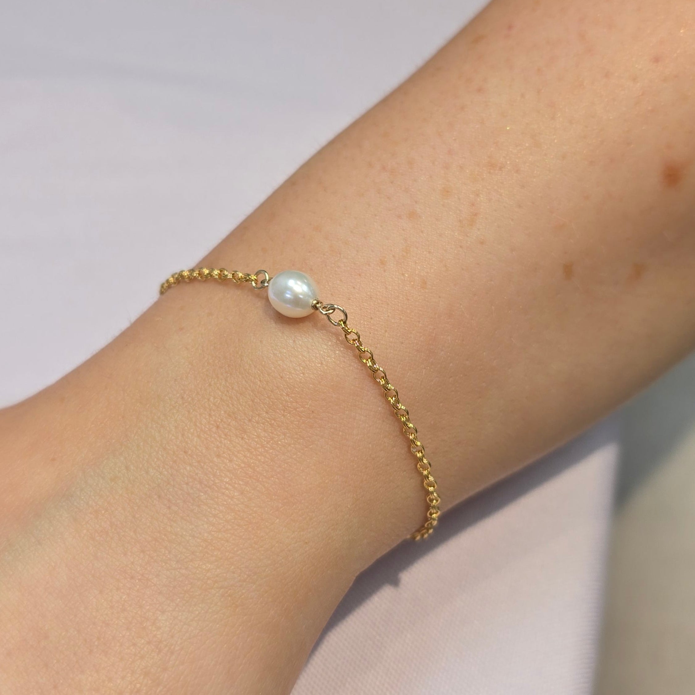 Freshwater Round Pearl Connector Charm