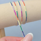 2mm Rainbow Tennis Chain - 925 Sterling Silver 1 Meter