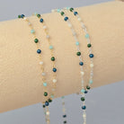 1.5mm Fern Enamel Flat Cable Chain - 925 Sterling Silver & 14k Gold Filled