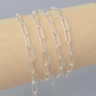 4.15mm Textured Paperclip Chain - 925 Sterling Silver