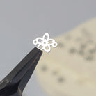 Cherry Blossom Connector Charm - 14k Gold Filled & Sterling Silver Sterling Silver