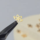 Cherry Blossom Connector Charm - 14k Gold Filled & Sterling Silver 14k Gold Filled