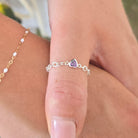 4mm Heart Birthstone Connector Charm