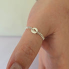 Sterling Silver Round Initial Connector Charm