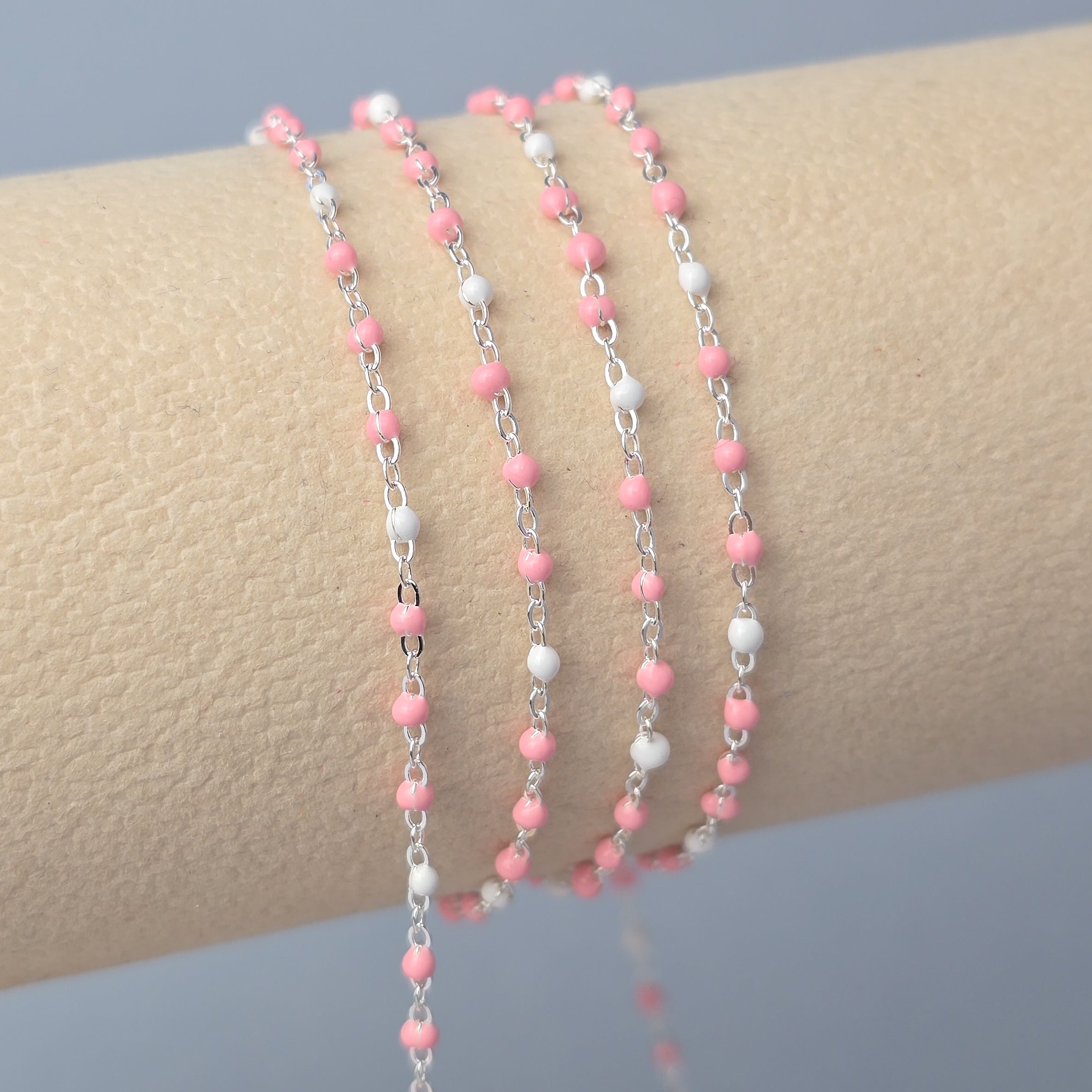 1.5mm Milkshake Enamel Flat Cable Chain