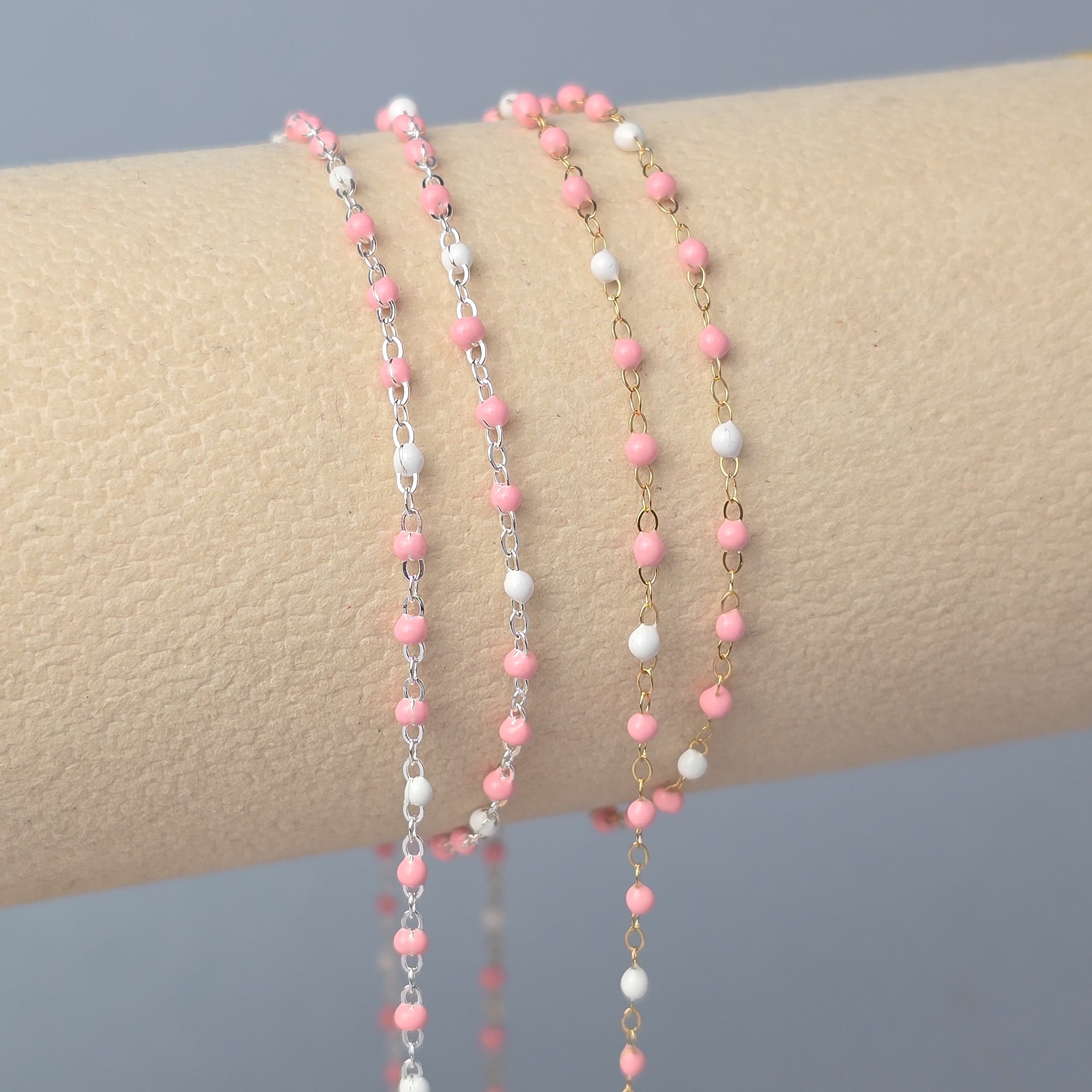 1.5mm Milkshake Enamel Flat Cable Chain