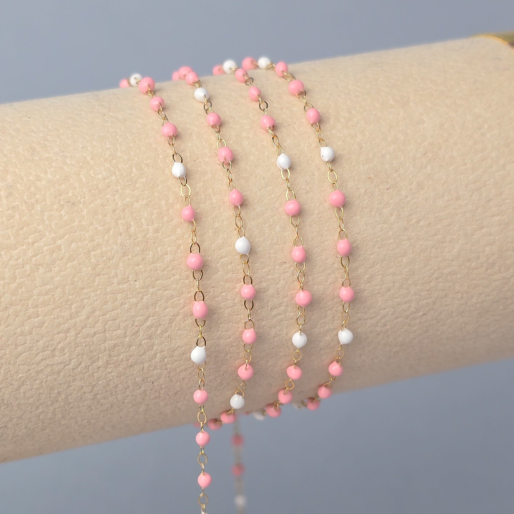 1.5mm Milkshake Enamel Flat Cable Chain