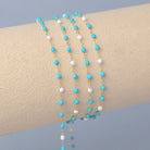 1.5mm Tiff Blue Enamel Flat Cable Chain