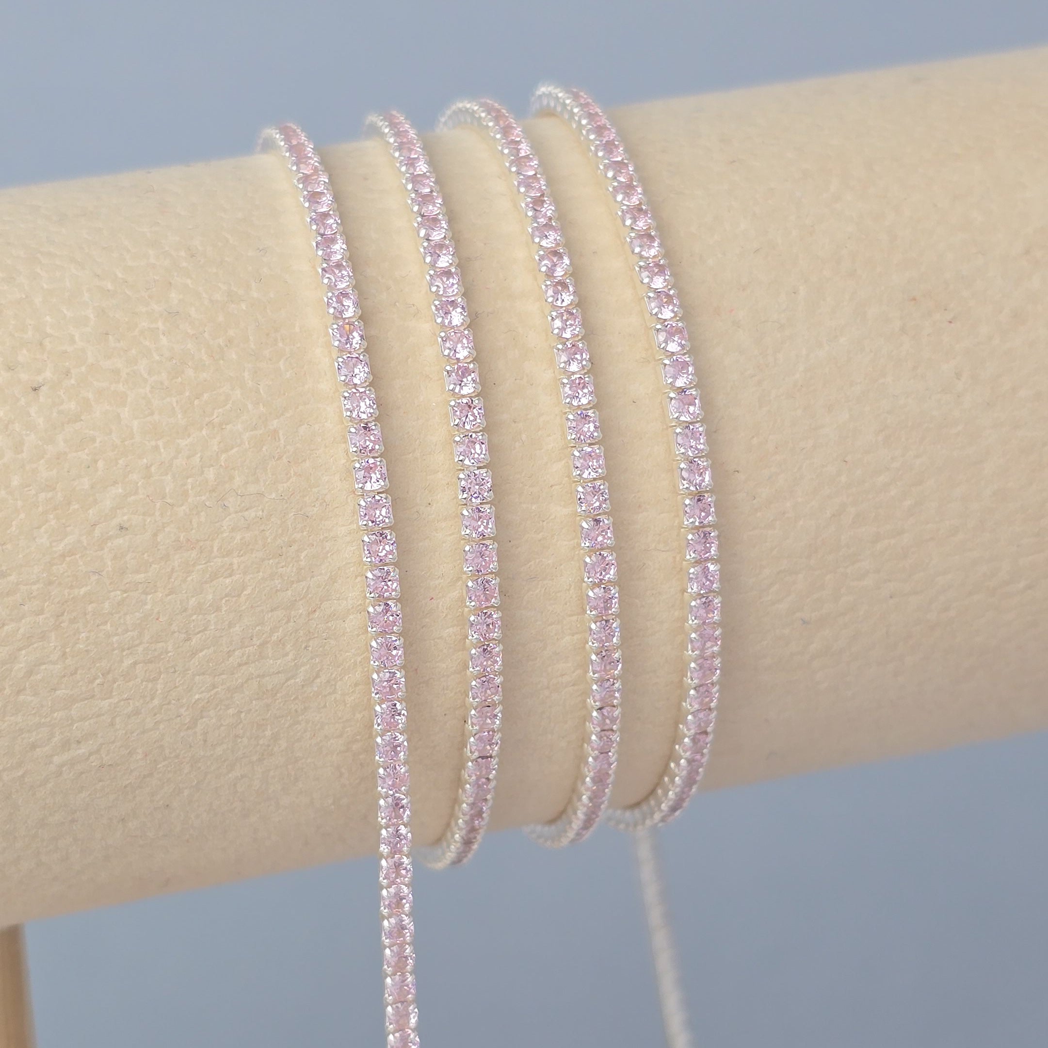 2mm Light Pink Tennis Chain