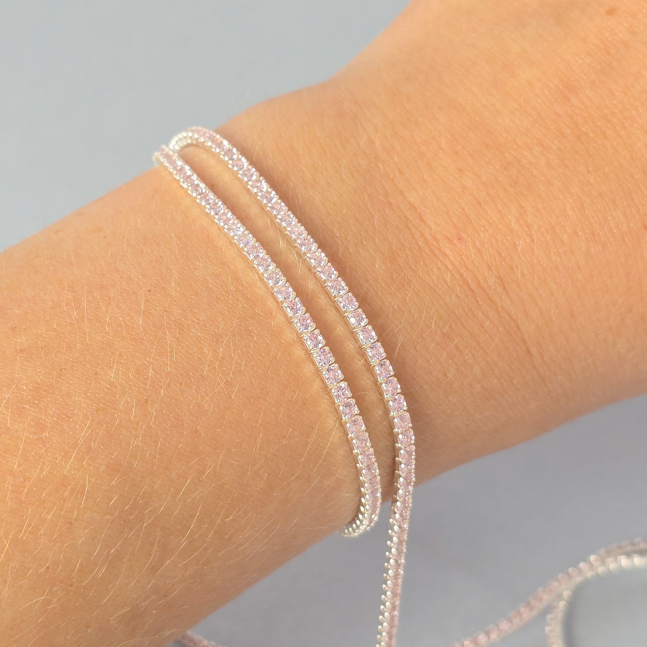 2mm Light Pink Tennis Chain