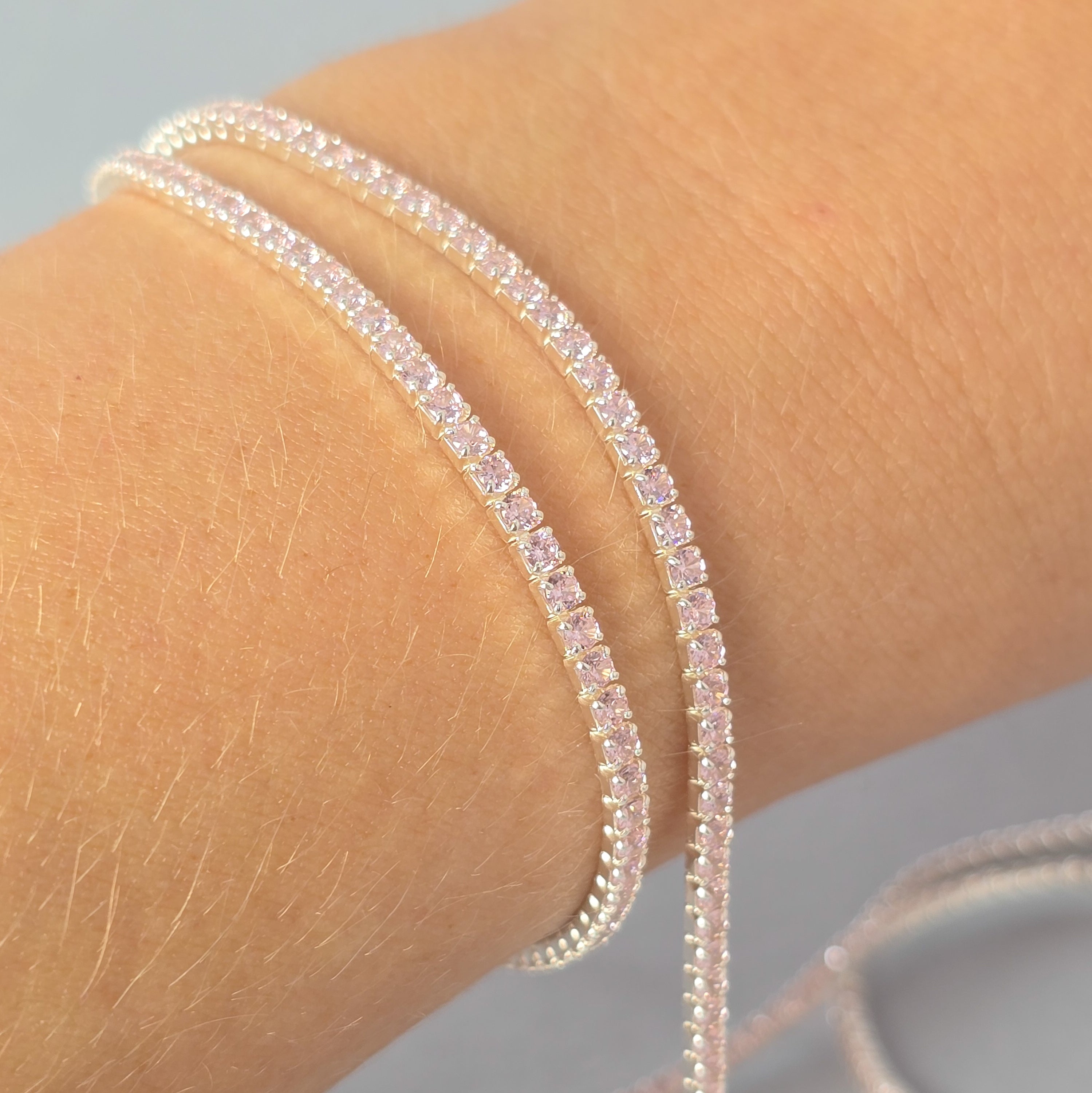 2mm Light Pink Tennis Chain
