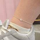 Sterling Silver Cubic Zirconia Fan Connector