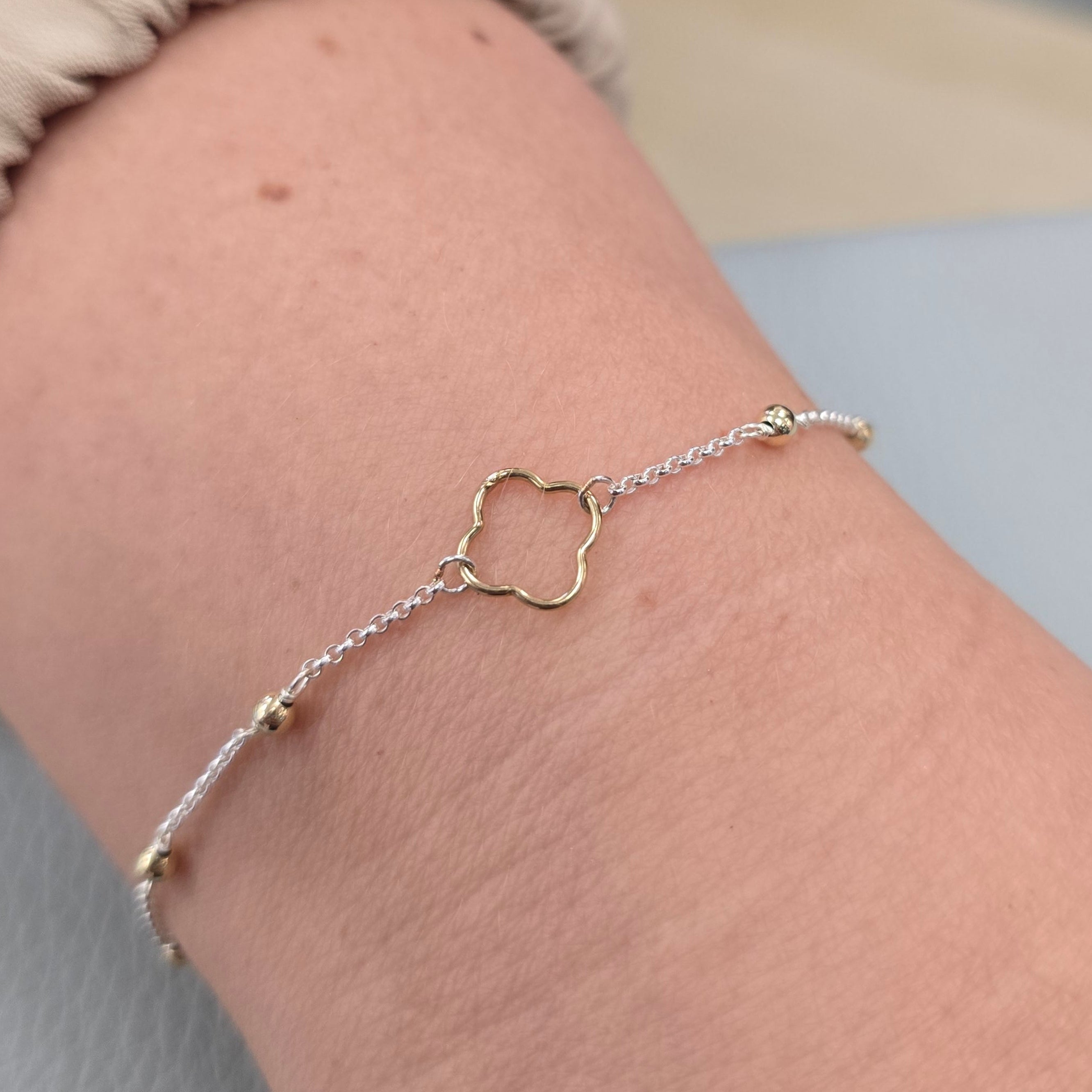 14k Gold Filled Clover Connector