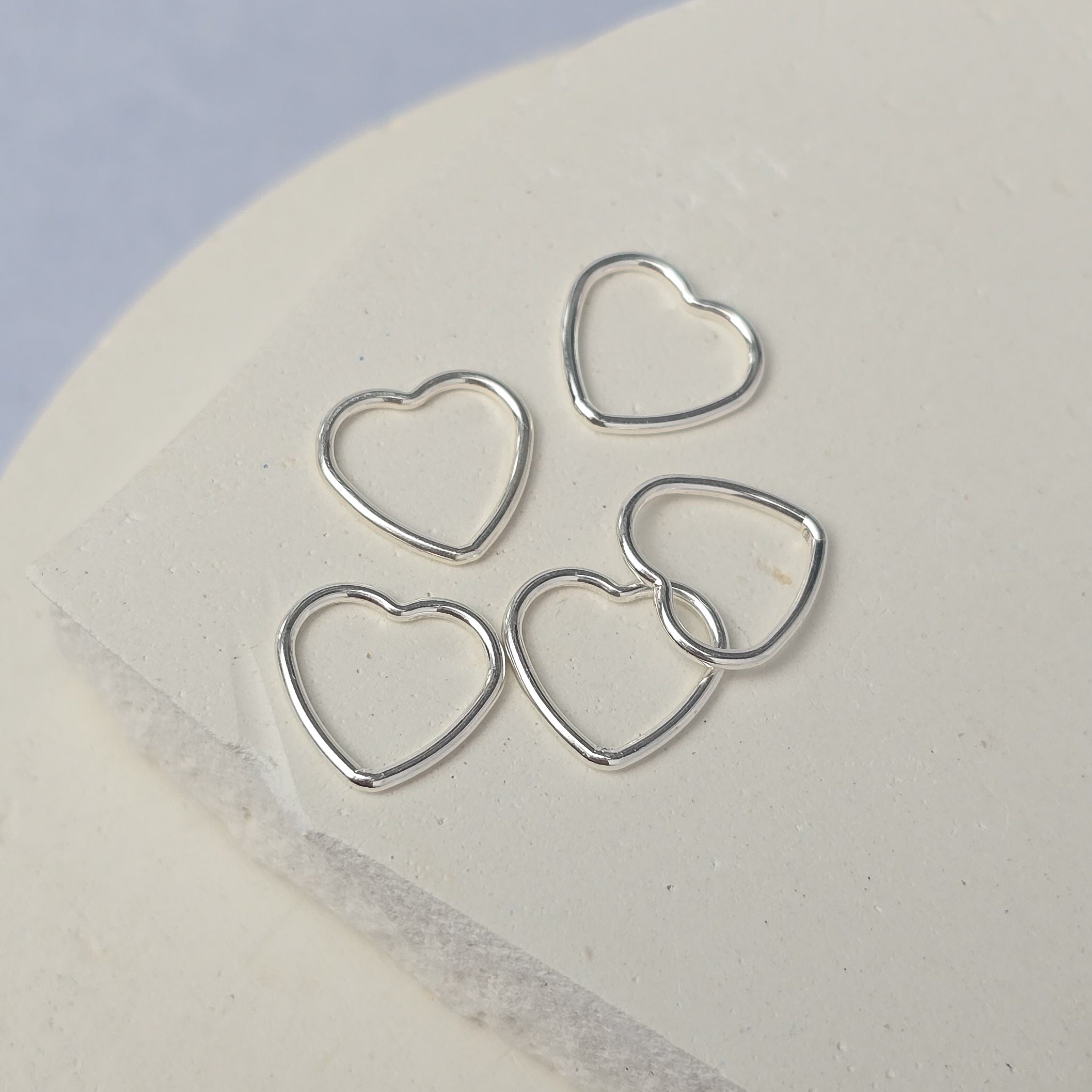 Heart Connector Sterling Silver
