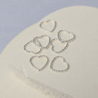 Sparkle Heart Connector Sterling Silver