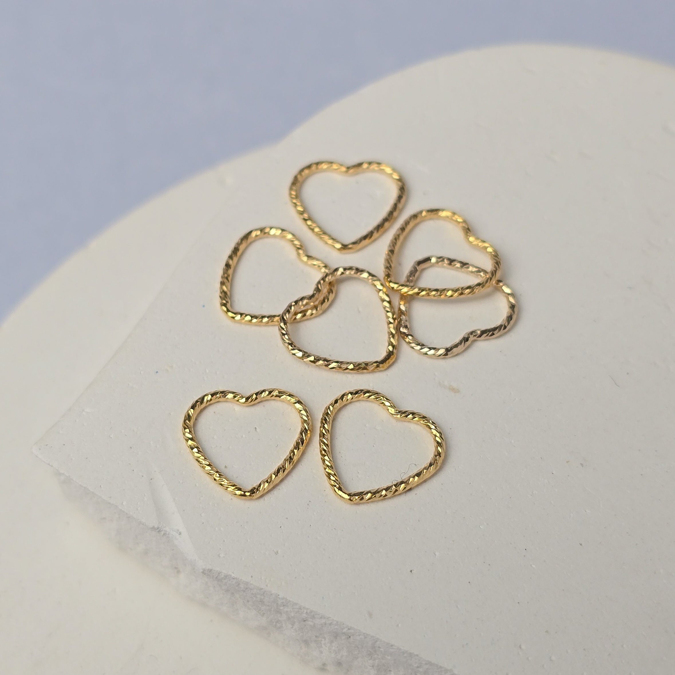 Sparkle Heart Connector 14k Gold Filled
