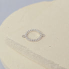 Sterling Silver Oval Cubic Zirconia Connector