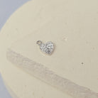 Sterling Silver Mini Crystal Heart Charm