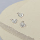 Sterling Silver Mini Crystal Heart Charm