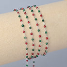 1.5mm Noël Enamel Flat Cable Chain 925 Sterling Silver / 1 Meter