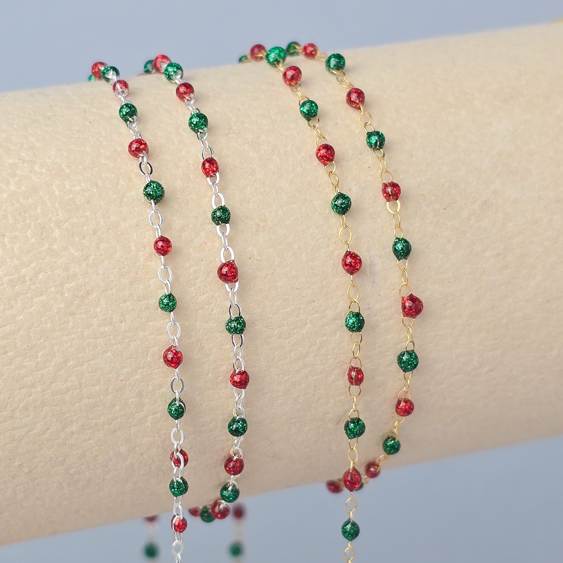 1.5mm Noël Enamel Flat Cable Chain