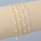 Stained Glass Citrine Enamel Sunburst & Paperclip Chain 925 Sterling Silver / 1 Meter