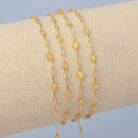 Stained Glass Citrine Enamel Sunburst & Paperclip Chain 14k Gold Filled / 1 Meter