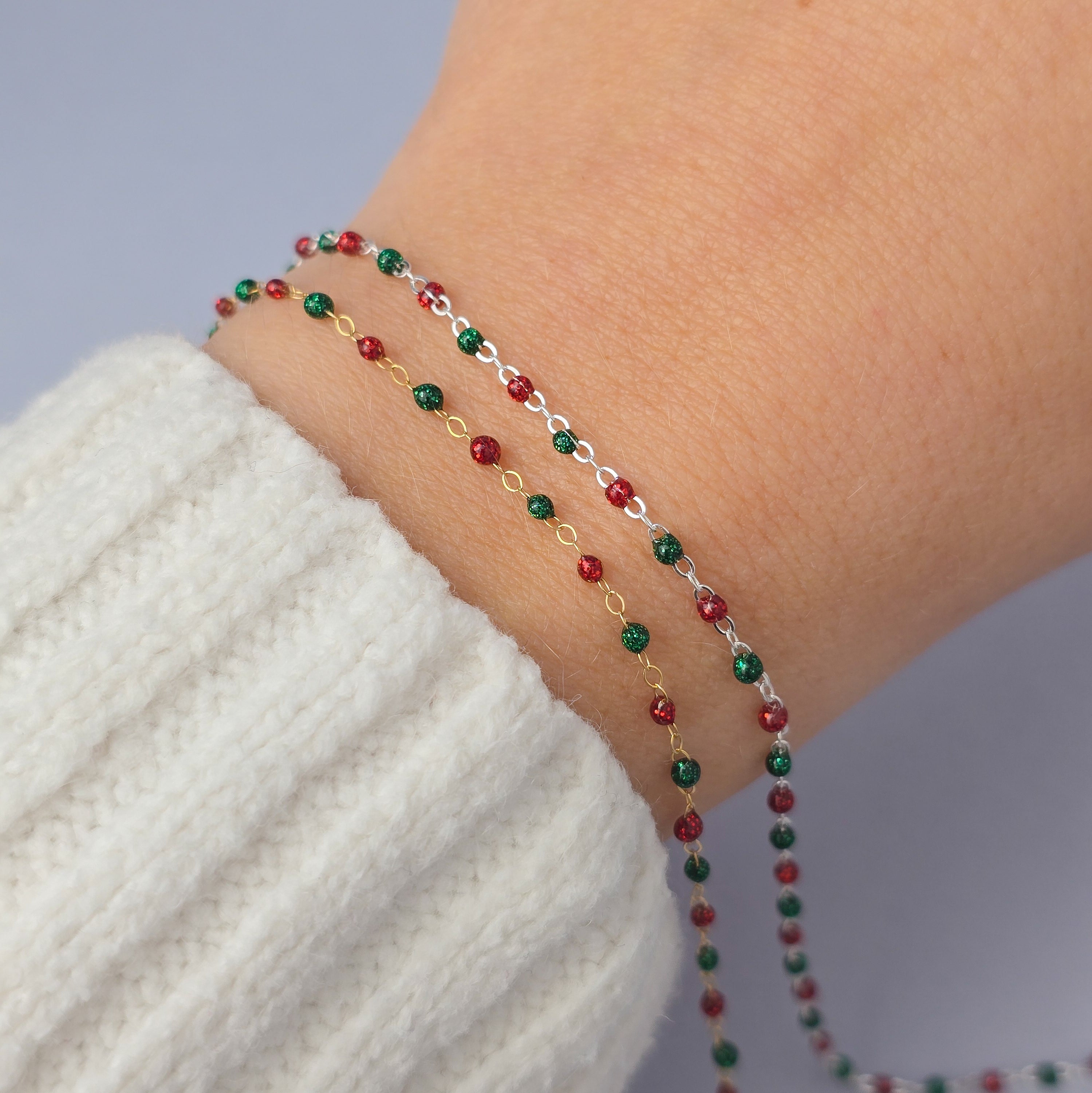 1.5mm Noël Enamel Flat Cable Chain