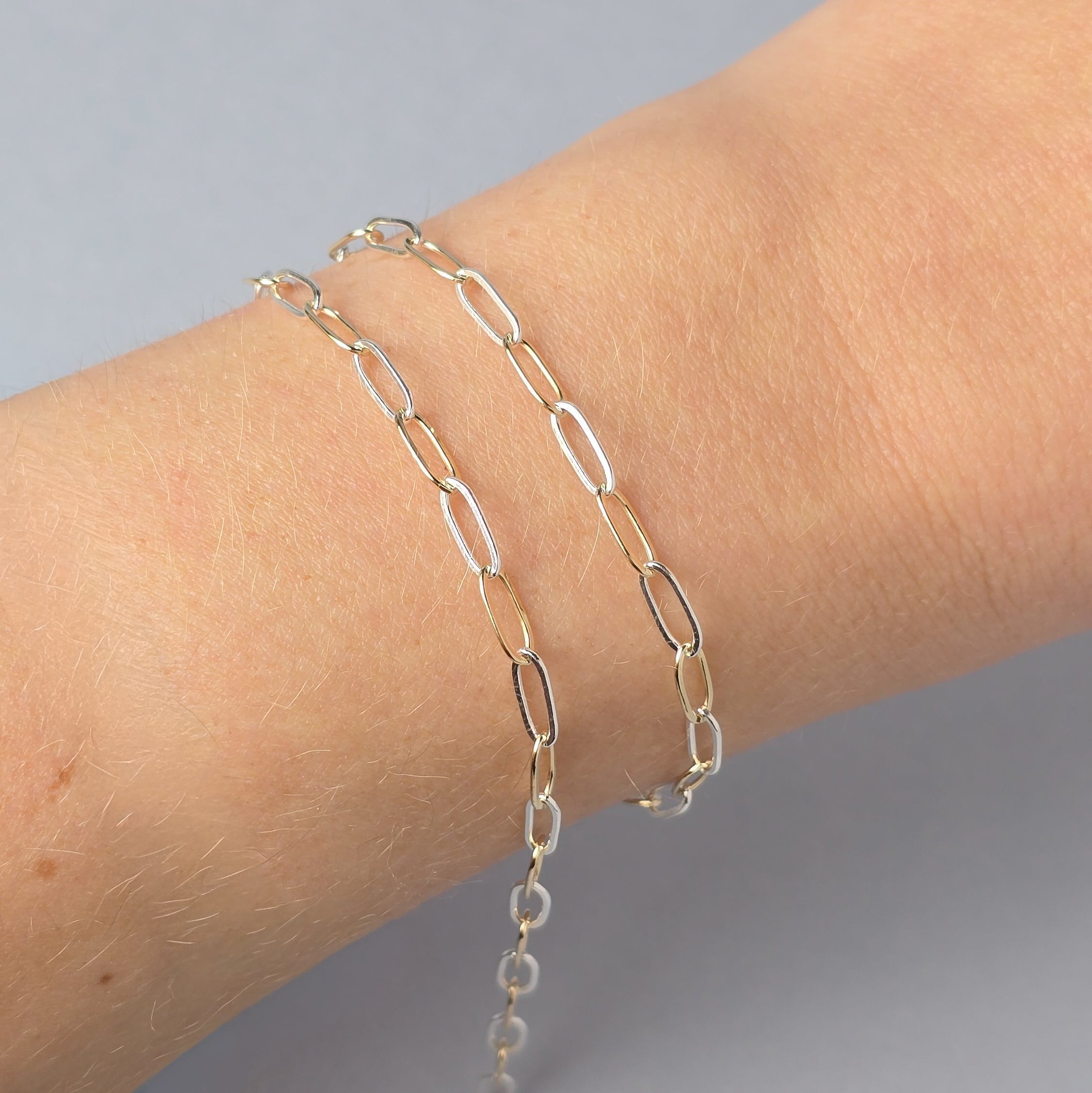 3.9mm XL Mixed Metal Paperclip Chain