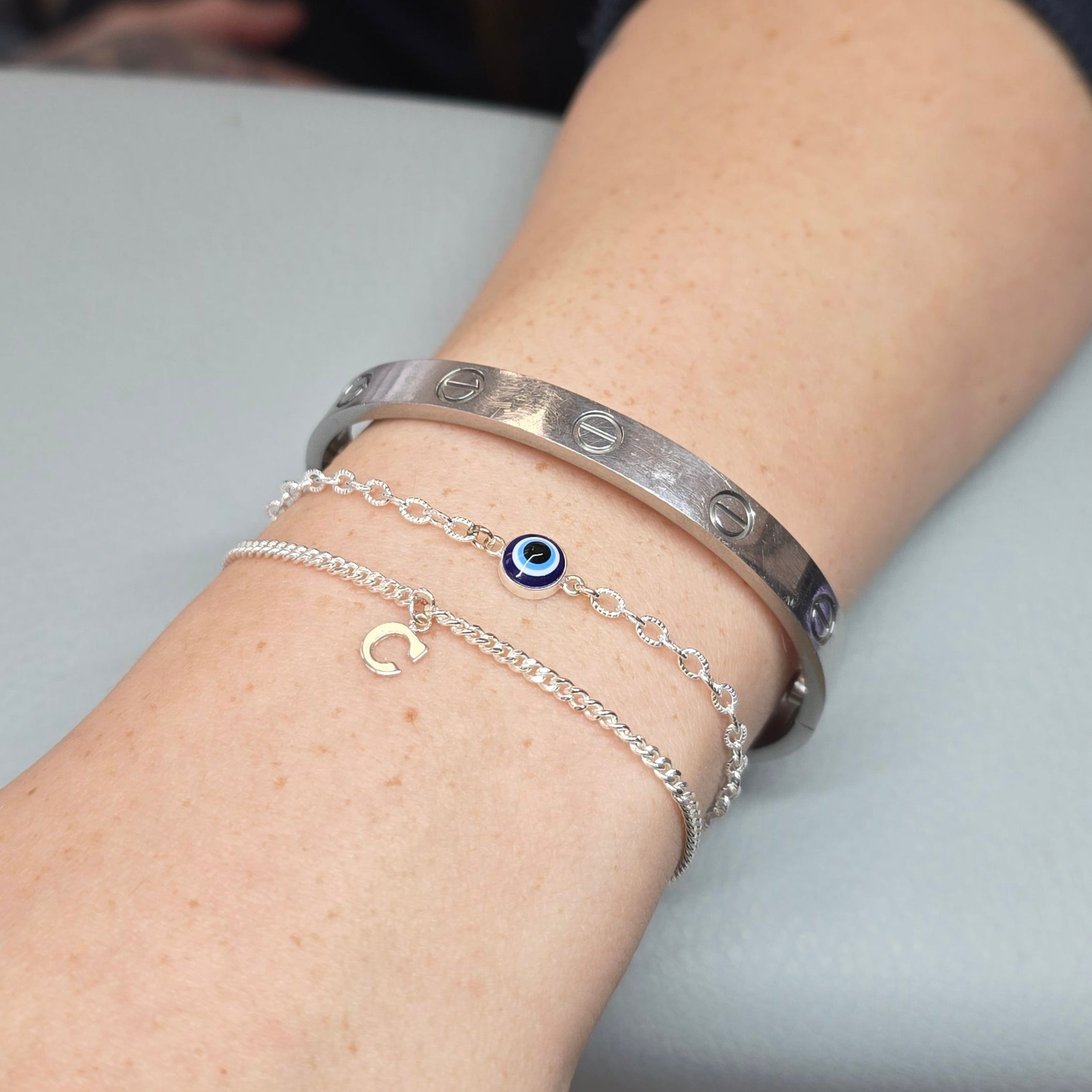 Blue Evil Eye Connector Charm