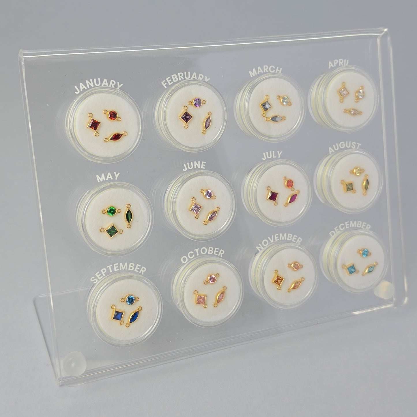 Acrylic Birthstone Charm Display Stand