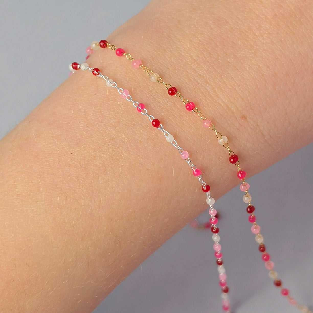 1.5mm Raspberry Sorbet Flat Cable Chain