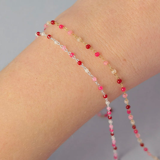 1.5mm Raspberry Sorbet Flat Cable Chain