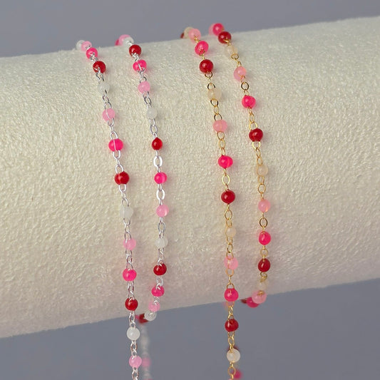 1.5mm Raspberry Sorbet Flat Cable Chain