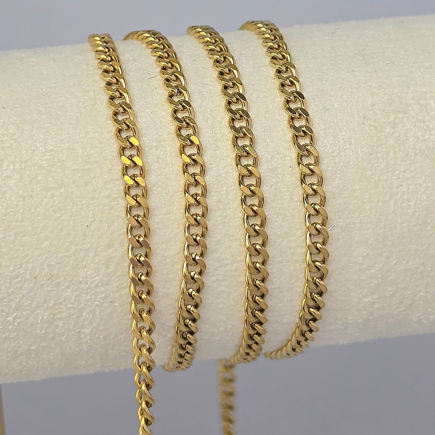 3.7mm PVD Stainless Steel Cuban Curb Chain