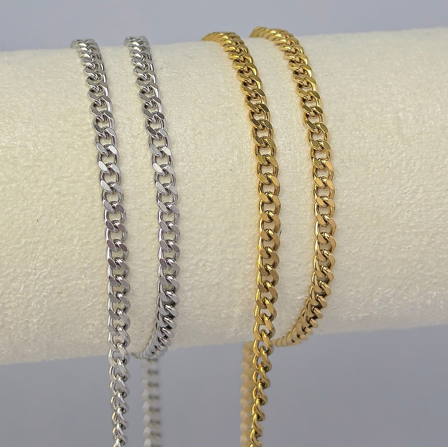 3.7mm PVD Stainless Steel Cuban Curb Chain
