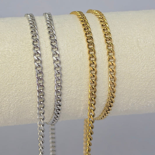 3.7mm PVD Stainless Steel Cuban Curb Chain