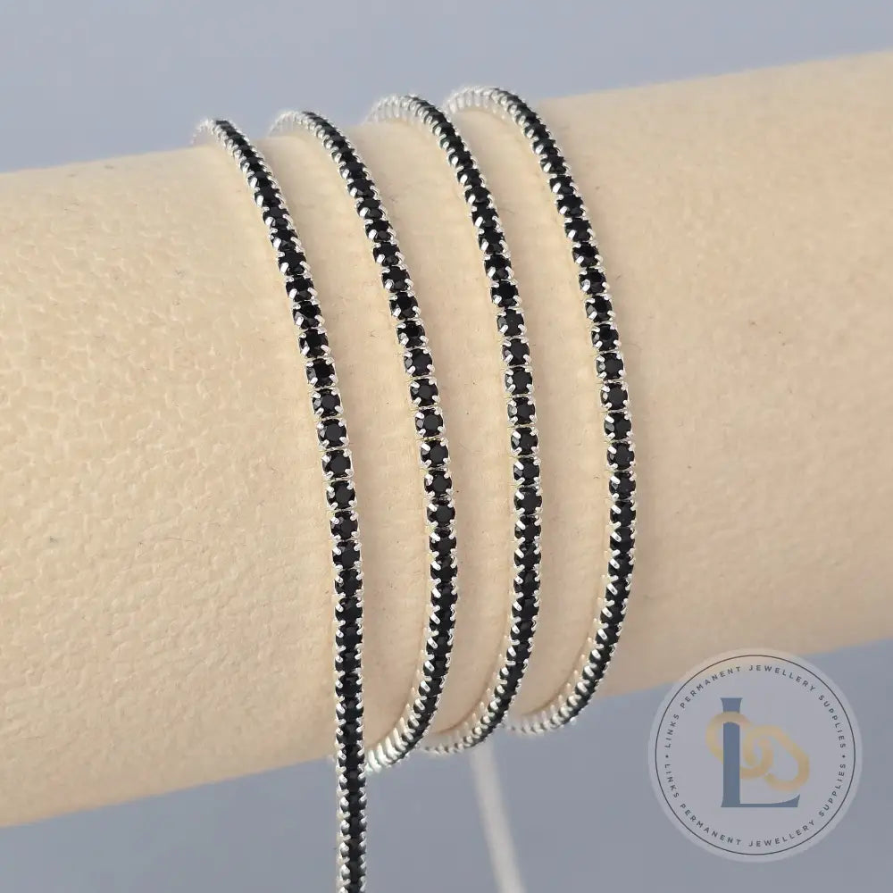 2mm Black Tennis Chain