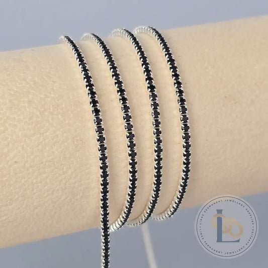 2mm Black Tennis Chain