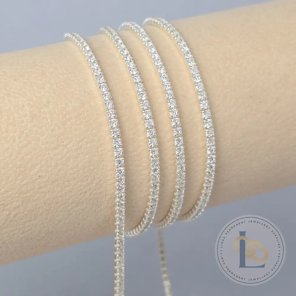 2mm Tennis Chain - 925 Sterling Silver 1 Meter