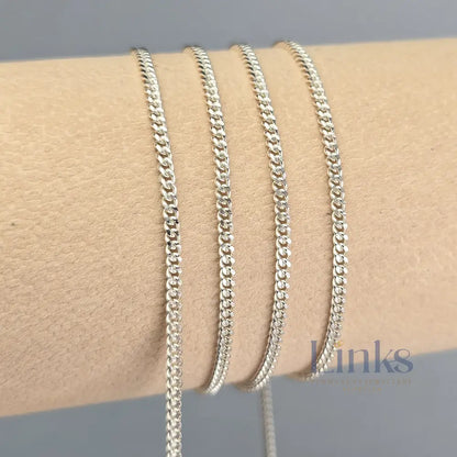 2mm Cuban Curb Chain - 14K Gold Filled & 925 Sterling Silver 925 Sterling Silver / 1 Meter