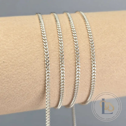 2mm Cuban Curb Chain - 14K Gold Filled & 925 Sterling Silver 925 Sterling Silver / 1 Meter