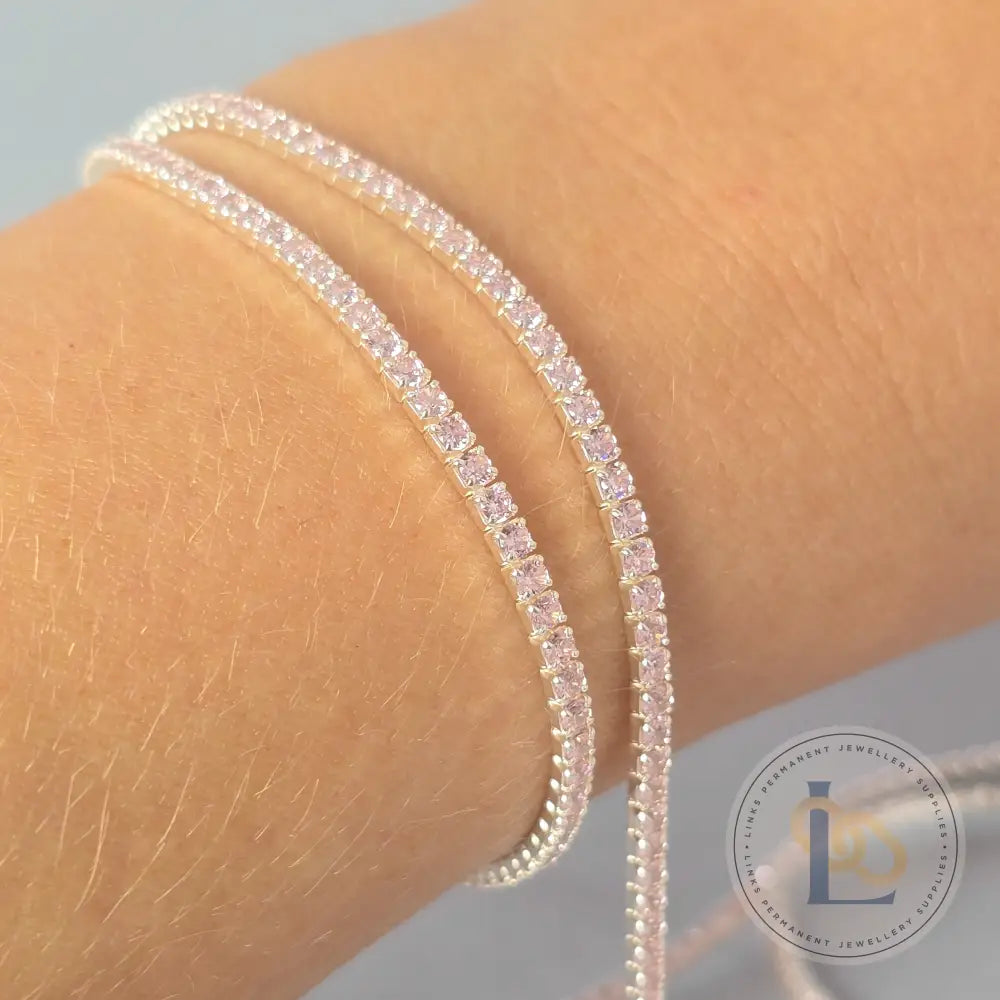 2mm Light Pink Tennis Chain