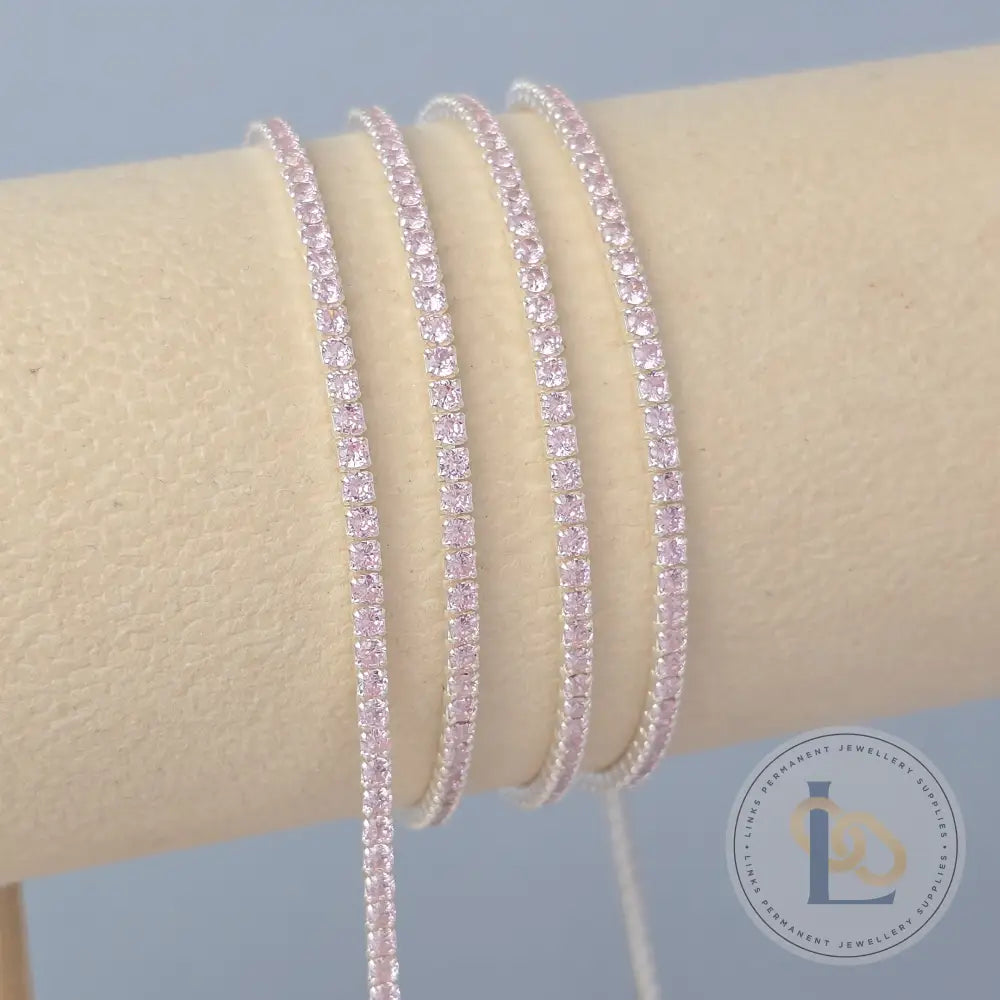 2mm Light Pink Tennis Chain