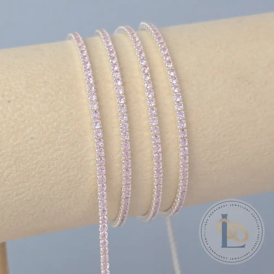 2mm Light Pink Tennis Chain