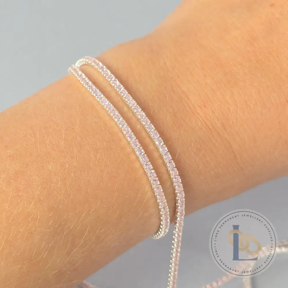 2mm Light Pink Tennis Chain