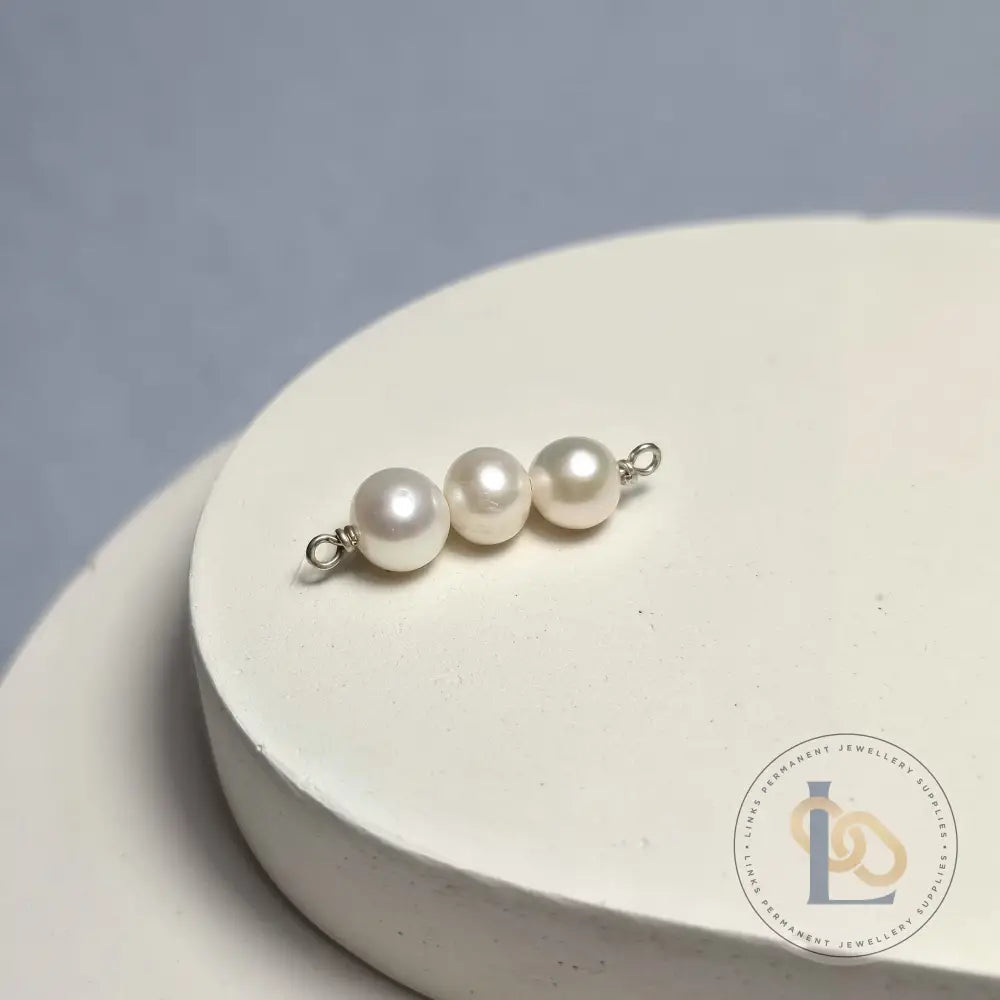3 Freshwater Pearl Connector Charm