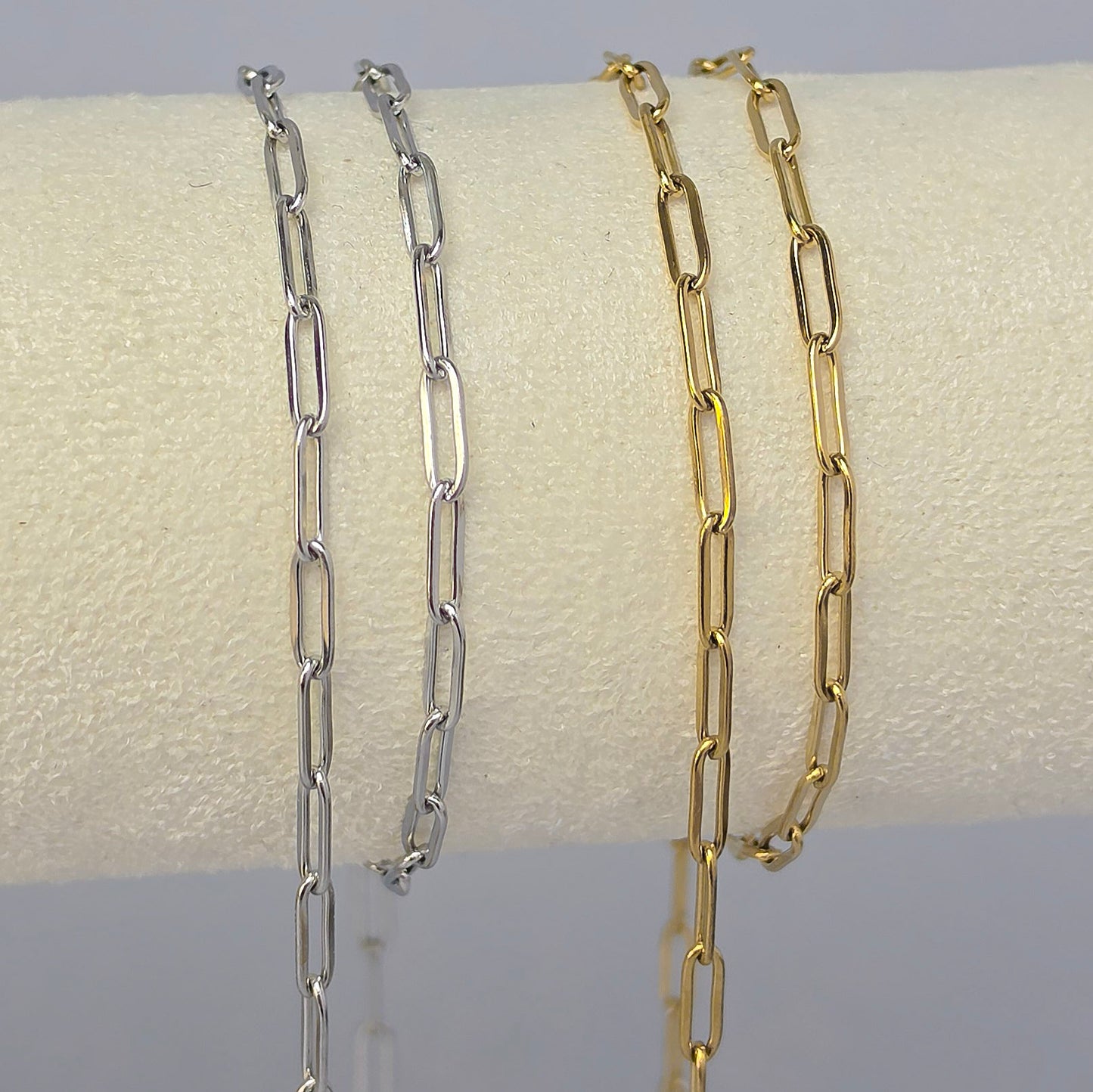 3mm PVD Stainless Steel Paperclip Chain
